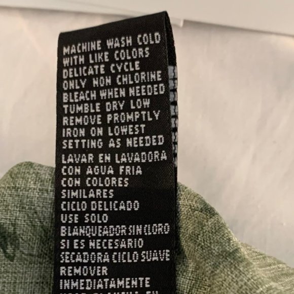 Sag Harbor Dress Petite Green Striated Short Sleeve Blouse/Blazer Size 14P - Picture 11 of 11